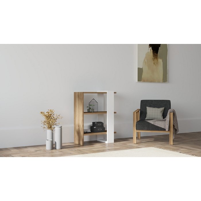 Librería gaye blanco nogal