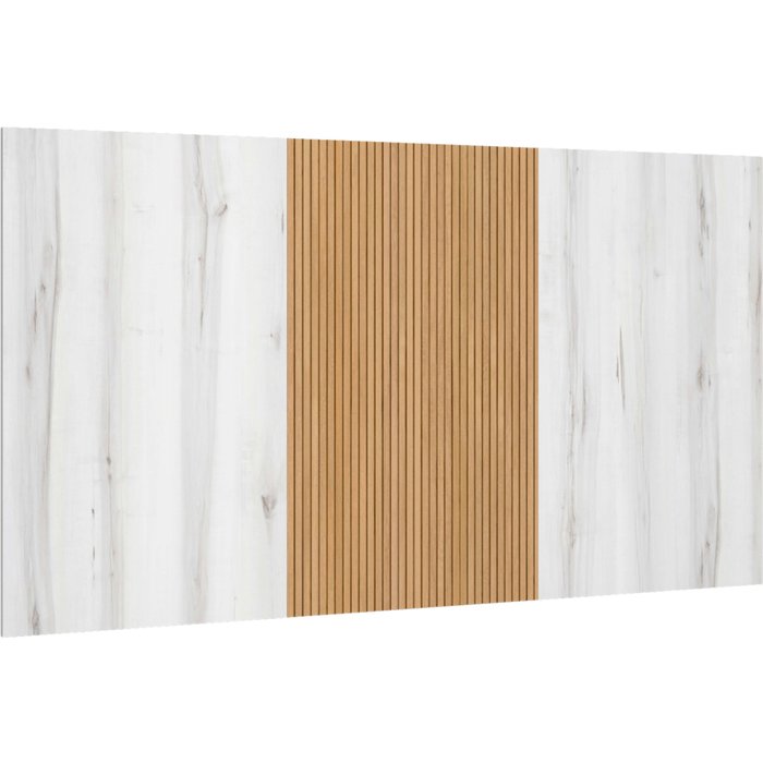 Cabecero de cama arles blanco albo y roble rayado 159 cm