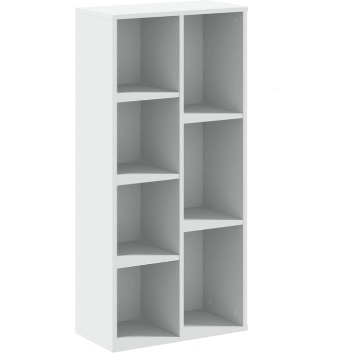 Estantería de madera de ingeniería blanca 50x25x105 cm – comfortxl