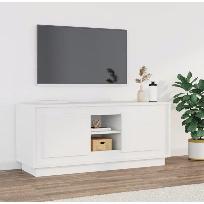 Vidaxl mueble para tv madera contrachapada negro 102x35x45 cm