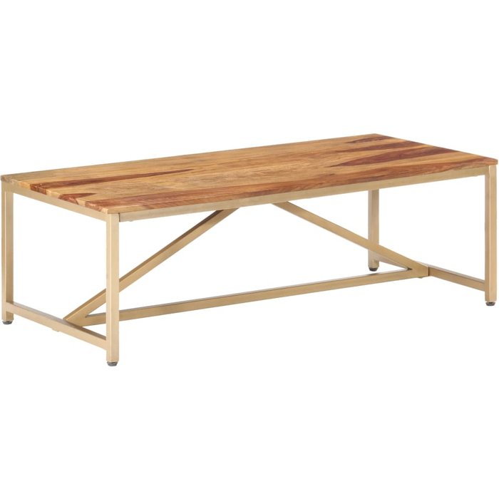 Mesa de centro de madera maciza 120x60x40 cm