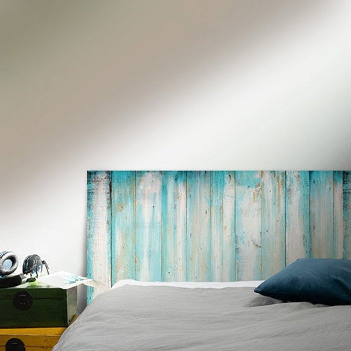 Mural decorativo madera playa vintage, tamaño: 1600x500mm, acabado rígido