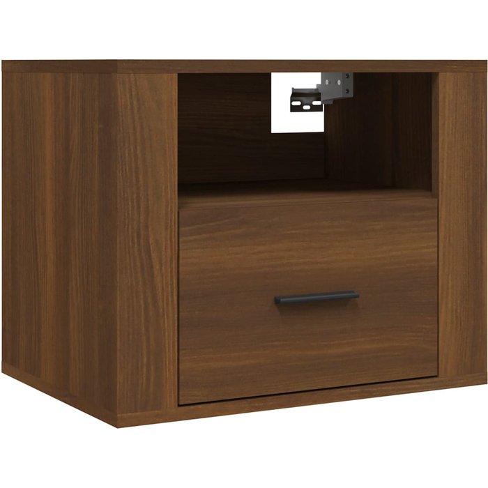 Mesita de noche de pared roble marrón 50x36x40 cm - comfortxl