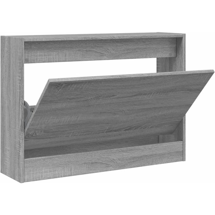 Zapatero de madera de ingeniería gris sonoma 80x21x57 cm - comfortxl