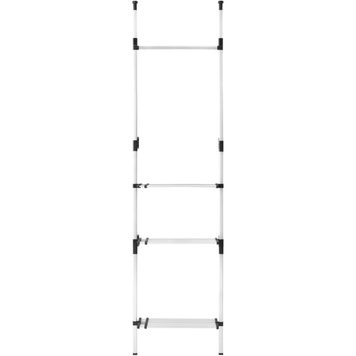 Sistema de armario telescópico con barras y estante aluminio – comfortxl