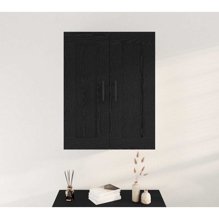 Mueble de pared roble negro 69,5 x 34 x 90 cm vidaxl