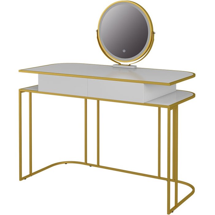 Vicco tocador tiara, blanco/oro, 110 cm