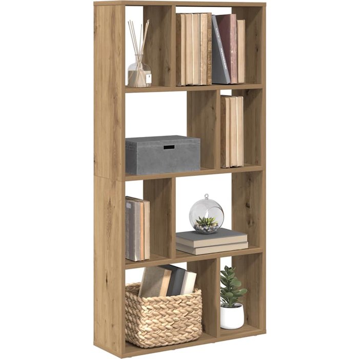 Librería artesanal de roble, 60x20x120,5 cm, madera de ingeniería. - pangivo