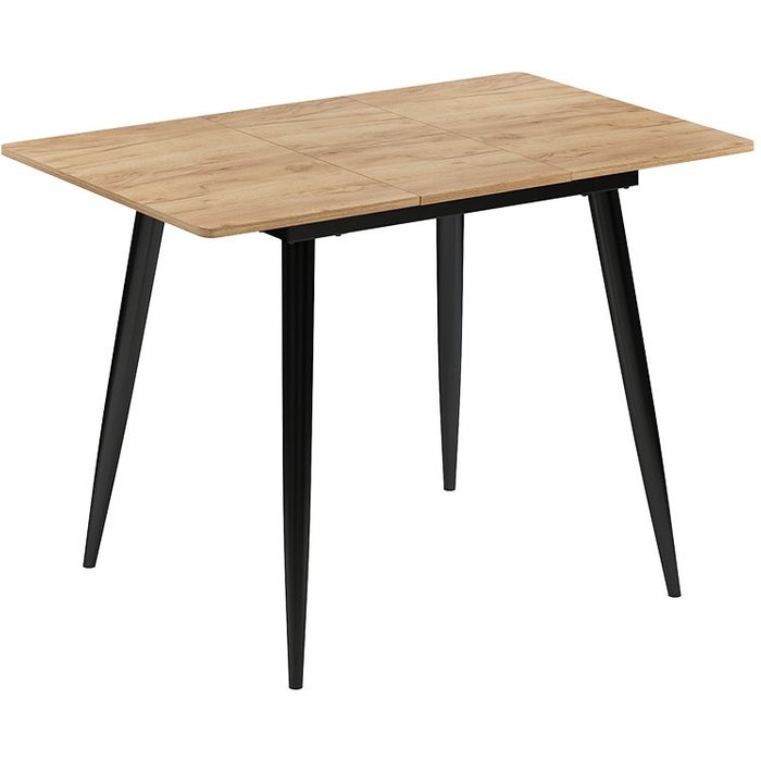 Vicco mesa de comedor beaver, roble negro/dorado, 80 x 70 cm extensible