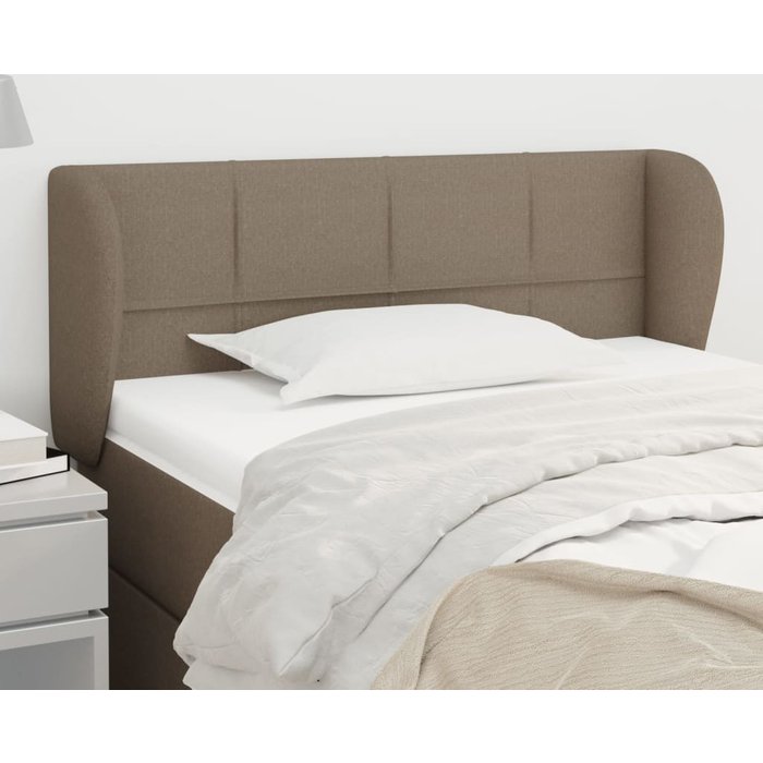 Cabecero con orejas taupe 83x23x78/88 cm tela