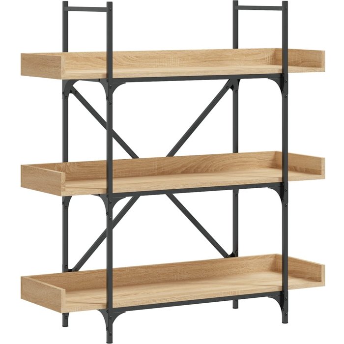 Librería 3 estantes madera ingeniería roble 100x33x108,5 cm – comfortxl