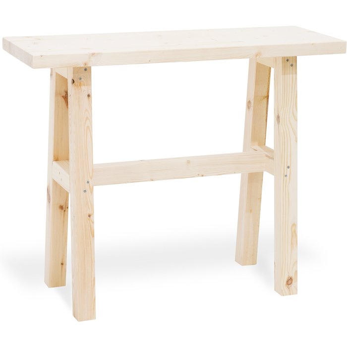 Batán - consola de madera maciza en tono natural de 100x80cm - decowood