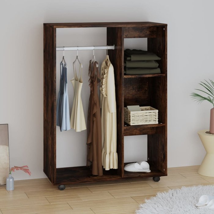 Armario roble ahumado 80x40x110 cm madera contrachapada