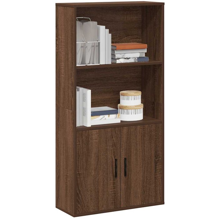 Librería de roble marrón, 60x24x120 cm, madera de ingeniería. - pangivo