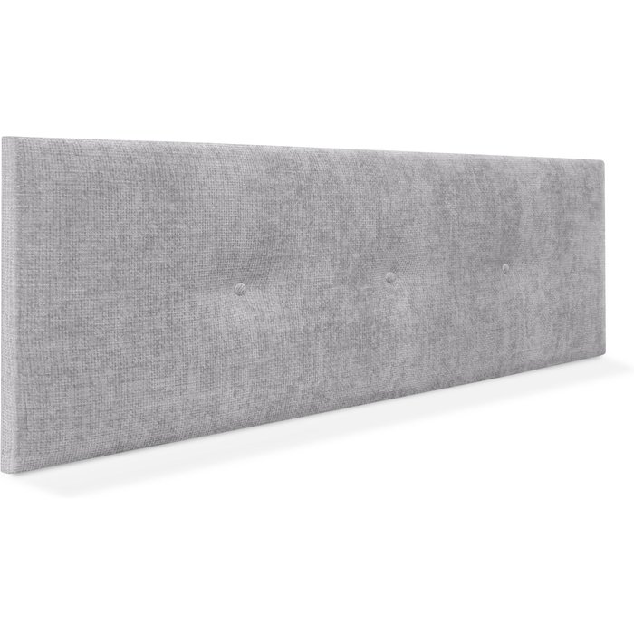 Dhome cabecero de lana natural con botones 145x50cm camas 135/140 - gris claro