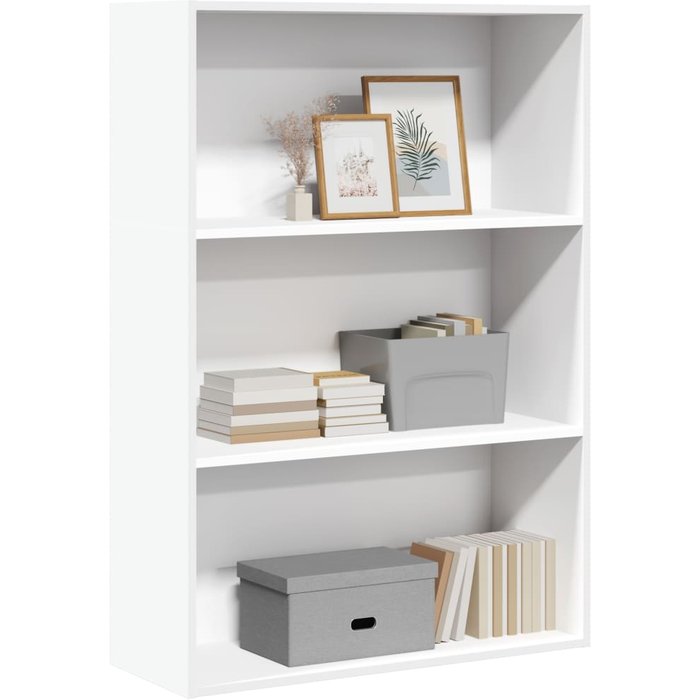 Maison exclusive - estantería de madera de ingeniería blanca 80x30x114 cm