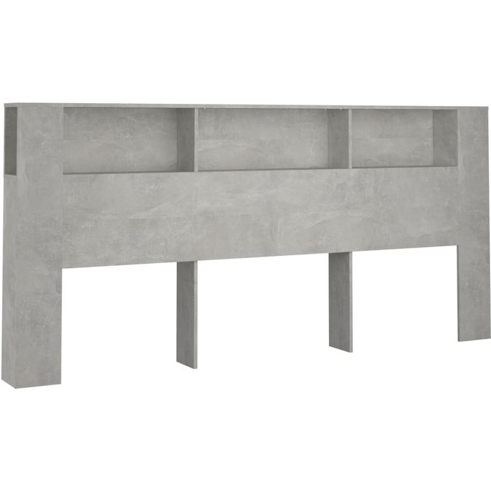 Cabecero cama mueble cabecero - gris hormigón 220x18,5x104,5 cm