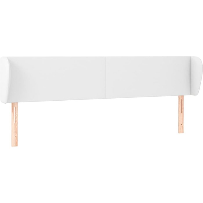 Cabecero cama - mueble cabecero de cuero sintético blanco 203x23x78/88 cm