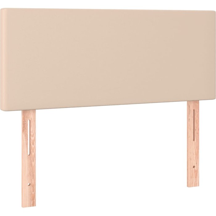 Cabecero de cuero sintético color capuchino 100x5x78/88 cm - comfortxl