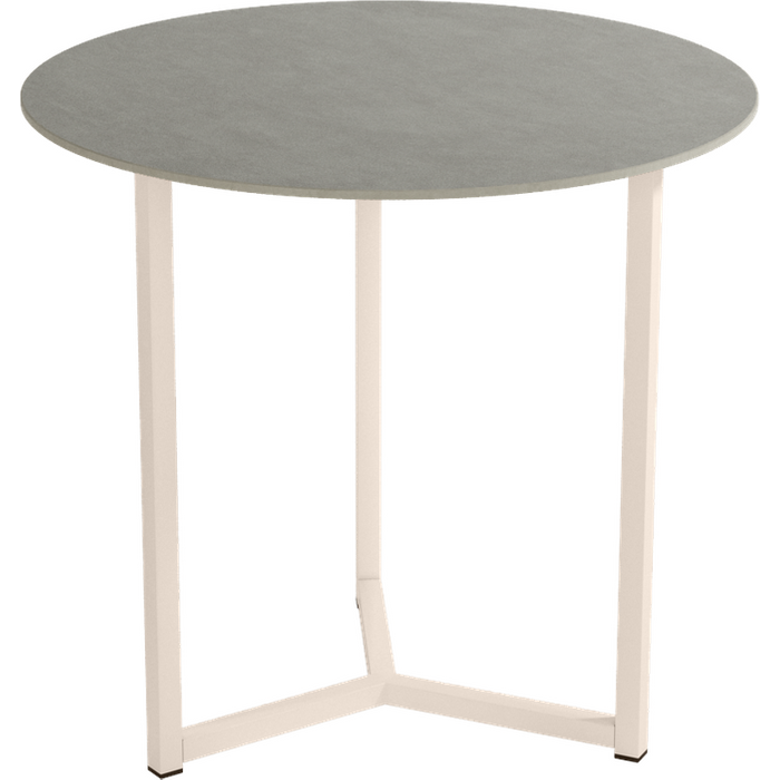 Mesa auxiliar circular balear - estructura color marfil - 50cm