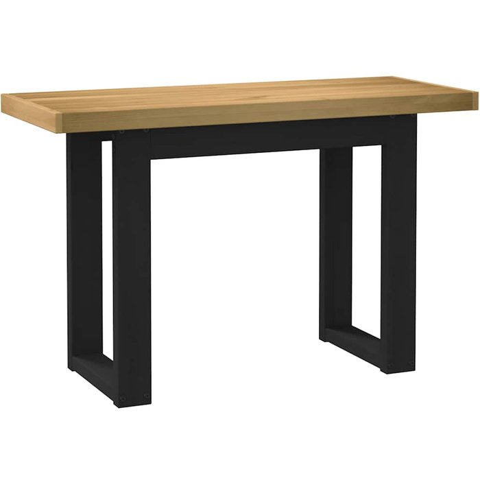 Escritorio con patas en forma de u, 120x50x75 cm, madera maciza de pino.