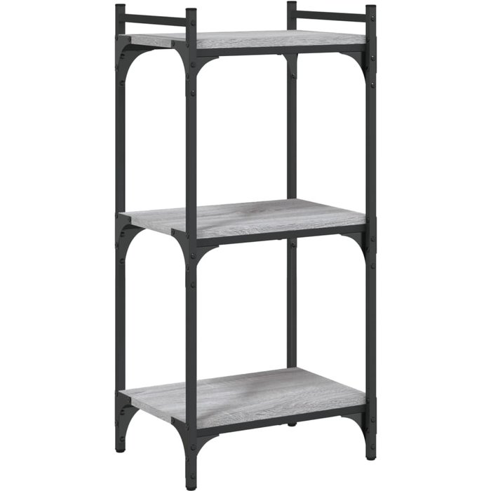 Librería 3 estantes madera ingeniería gris sonoma 40x30x86 cm – comfortxl