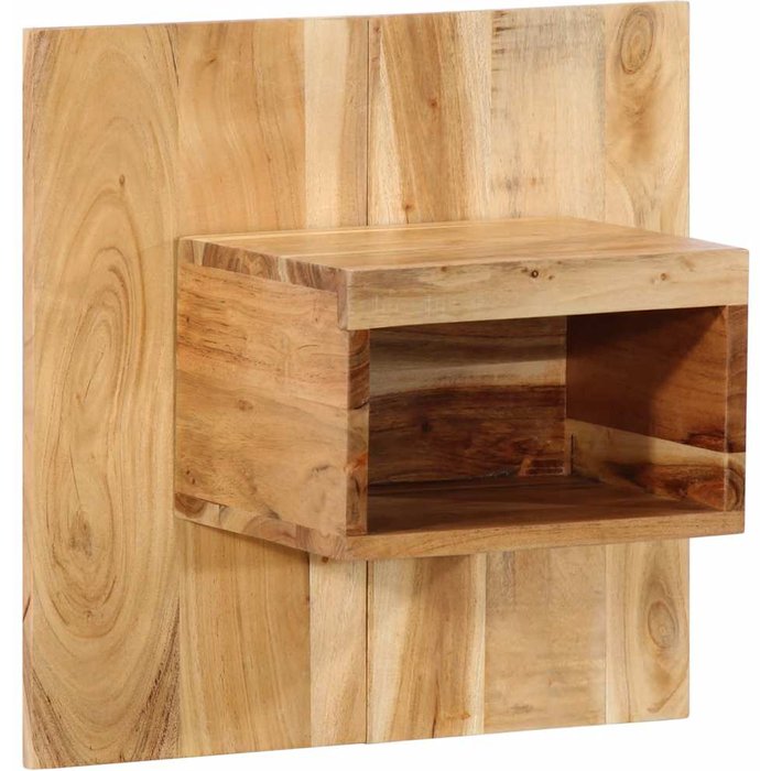 Mesita de noche madera maciza de acacia 50x27x50 cm