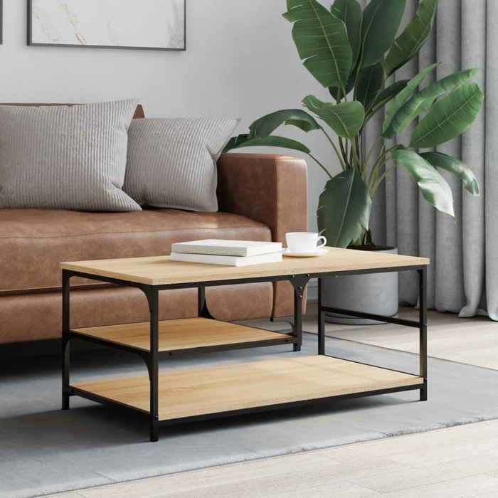 Maison exclusive - mesa de centro madera de ingeniería roble sonoma 90x49x40 cm