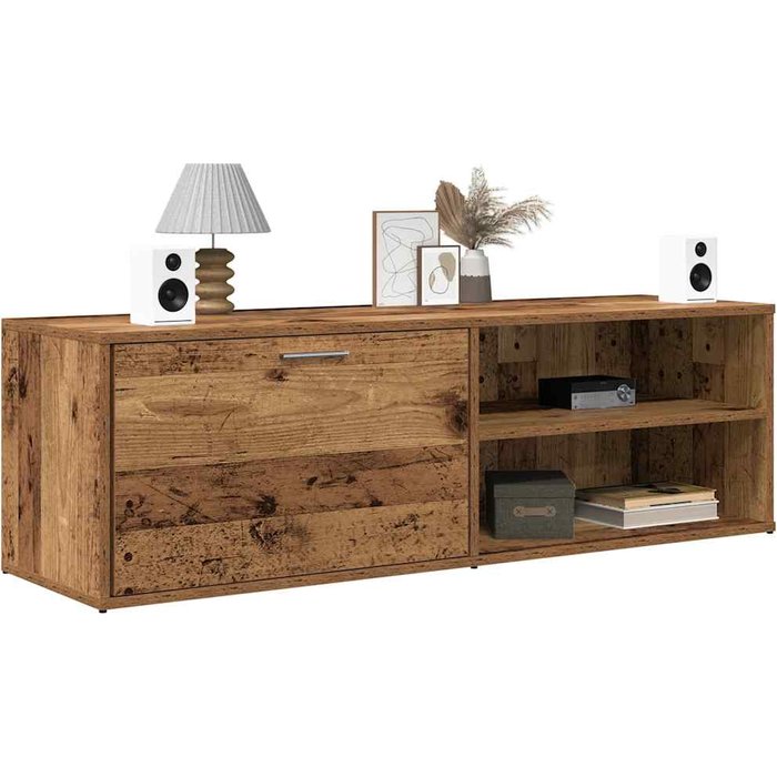 Mueble tv de madera antigua 120x34x37 cm madera contrachapada