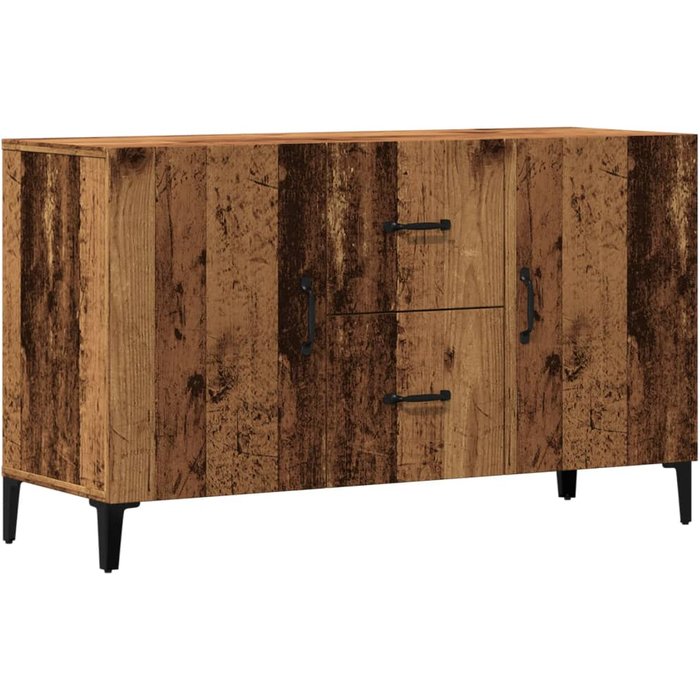 Aparador de madera de ingeniería envejecida 100x36x60 cm v2338 unico / marrón