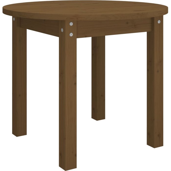 Mesa de centro de madera maciza de pino marrón miel ? 55x45 cm - comfortxl