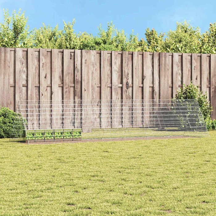 Jaula para conejos plateado 430 x 100 x 85 cm acero galvanizado vidaxl