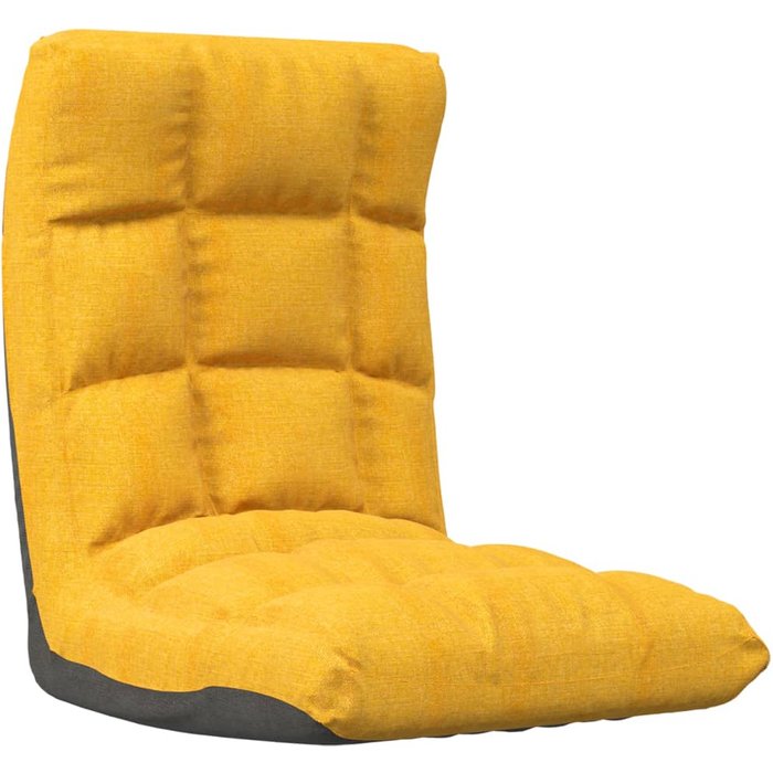 Tumbona de suelo plegable de tela amarillo mostaza cfw892363