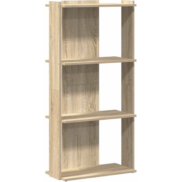 Librería 3 estantes madera ingeniería roble sonoma 60x30x120 cm – comfortxl