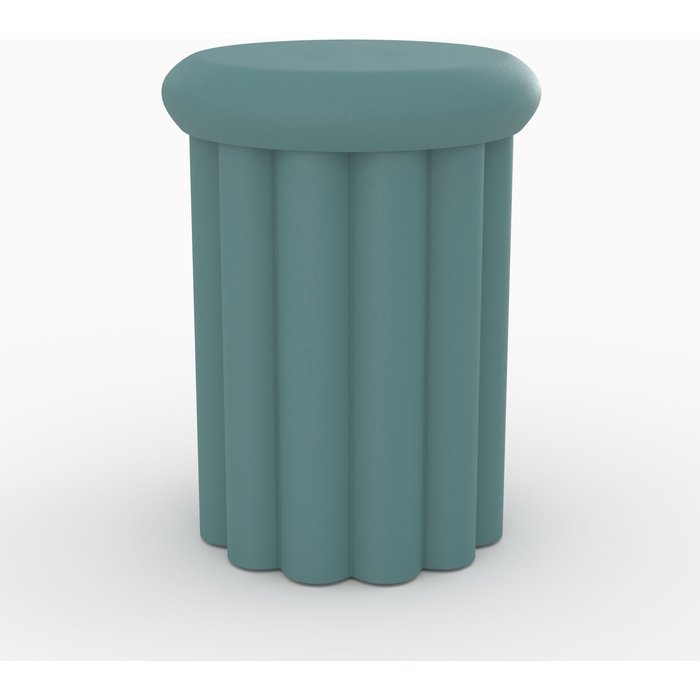 Mesa auxiliar redonda de metal azul - aglaé