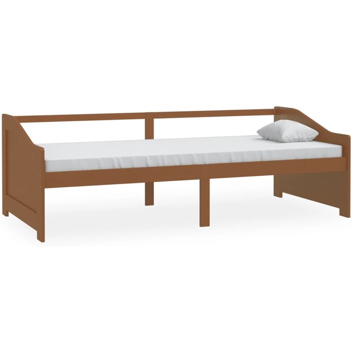 Sofá convertible de 3 plazas sin colchón, marrón miel, 90x200 cm — comfortxl