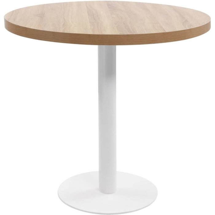 Mesa de bistró mdf marrón claro 80 cm vidaxl