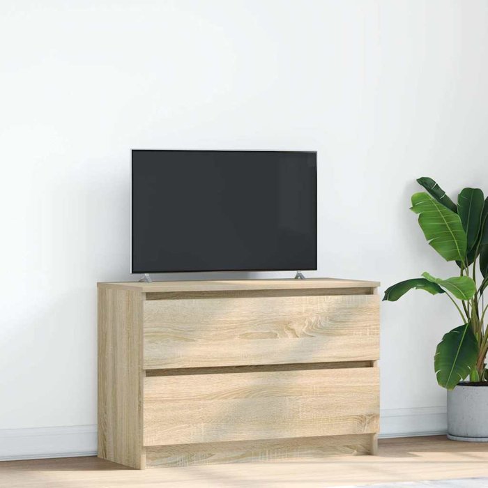 Mueble de tv roble sonoma 80x35x54 cm madera de ingeniería