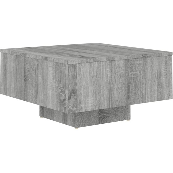 Mesa de centro sonoma gris 60x60x31,5 cm madera contrachapada