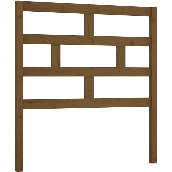 Cabecero de cama - mueble cabecero madera maciza de pino marrón miel 96x4x100 cm