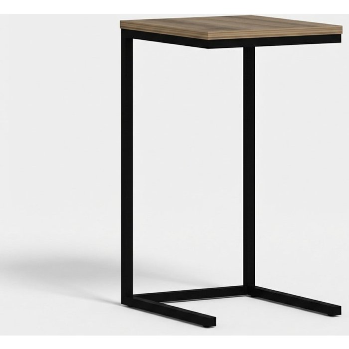 Mesa auxiliar en c ahorra espacio de metal y melamina davin