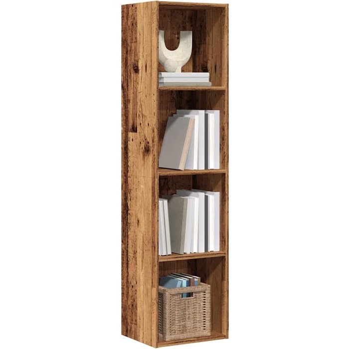 Maison exclusive - mueble tv/librería madera vieja 36x30x143cm madera ingeniería