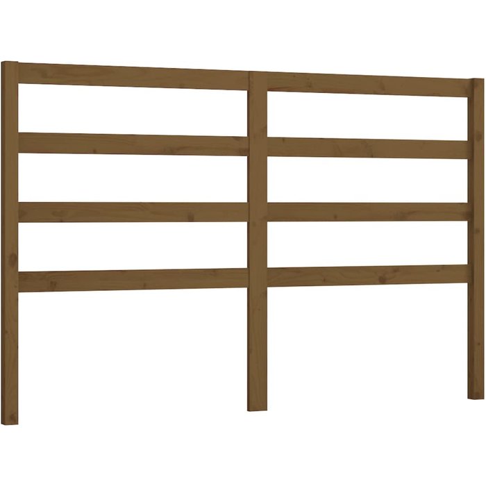 Cabecero de madera maciza de pino color marrón miel 166x4x100 cm - comfortxl