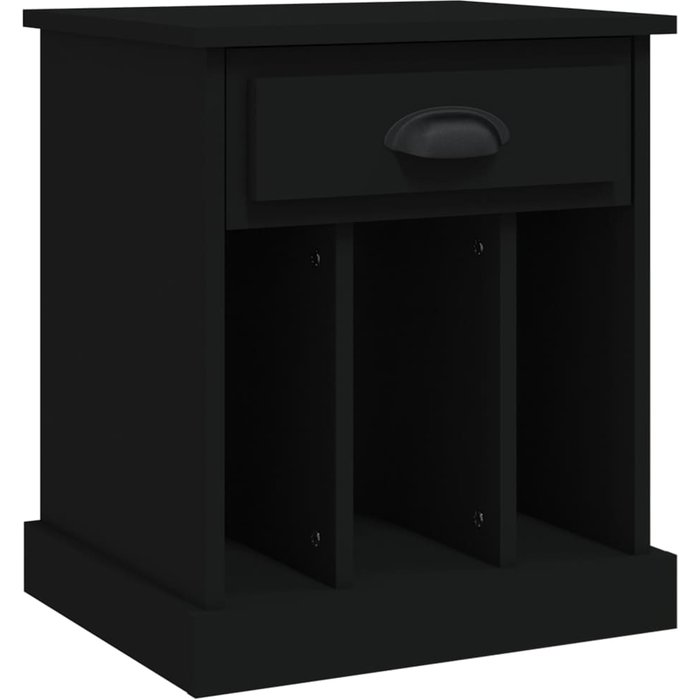 Mesita de noche negro 43x36x50 cm - comfortxl