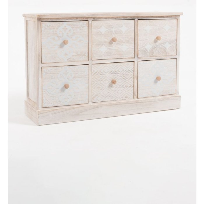 Regalos miguel - muebles auxiliares - cajonera dasori baja 6 cajones