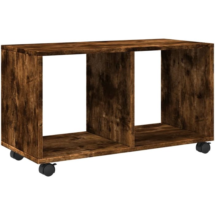 Armario con ruedas madera ingeniería roble ahumado 72x33x42,5cm - comfortxl