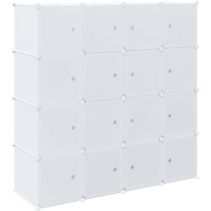 Organizador de cubos almacenamiento 16 cubos varillas colgar pp - comfortxl