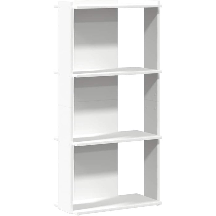 Librería 3 niveles madera ingeniería blanco 60x30x120 cm – comfortxl
