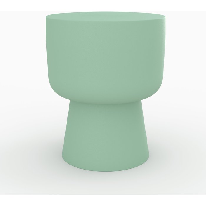 Mesa auxiliar redonda de metal verde - prisca