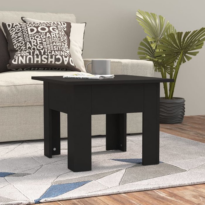 Maison exclusive - mesa de centro madera de ingeniería negra 55x55x42 cm